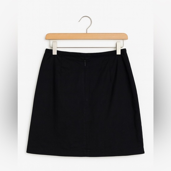 Talbot's Women's Sz 12 Black Cotton/Spandex Stretch-Waist Back Zip Pencil Skirt. - Picture 2 of 2